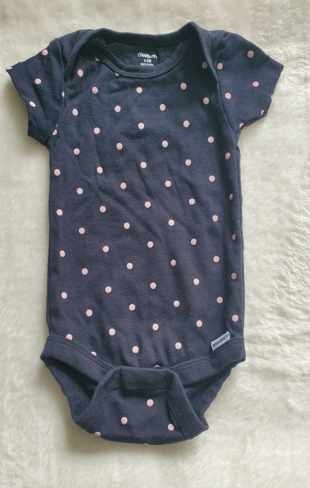 Pink Polka-dot Onesie (0-3)