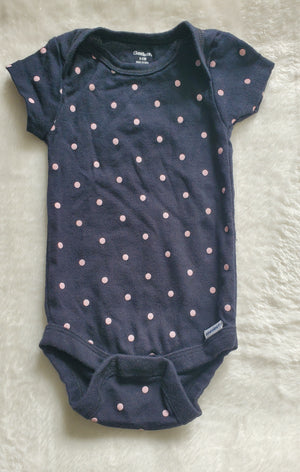 Pink Polka-dot Onesie (0-3)