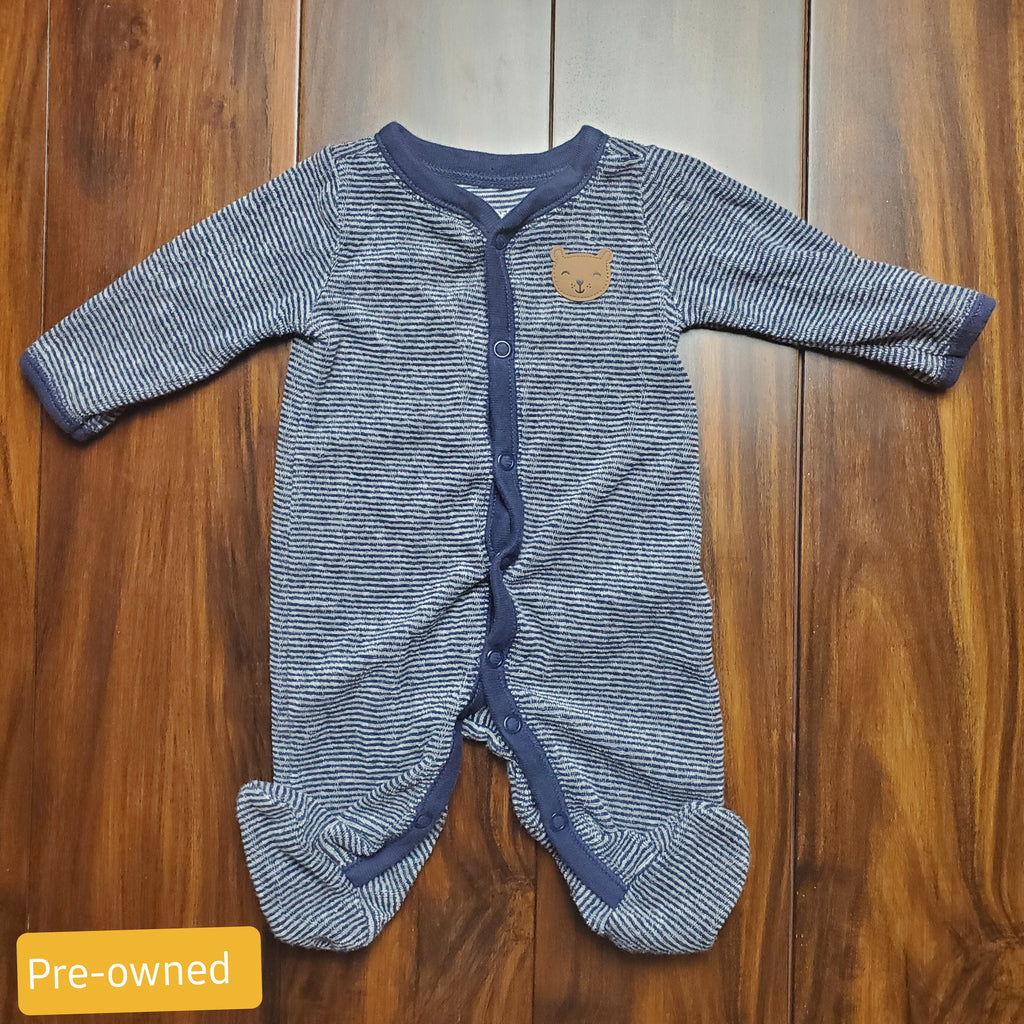 Pre-loved Newborn long sleeve footed sleeper