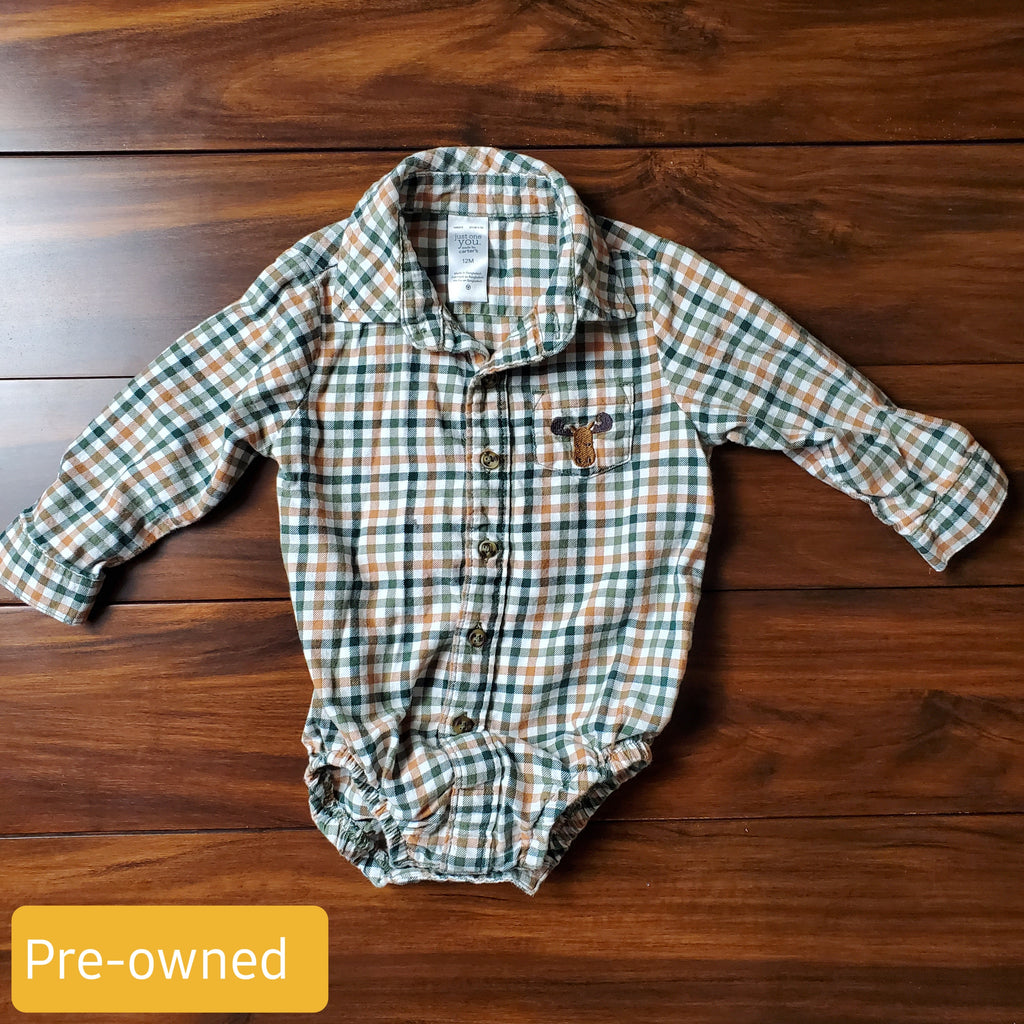 Pre-loved Carter's Long Sleeve Button-Up 12 months