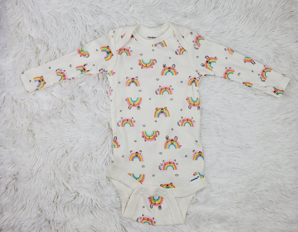 Over the Rainbow Long Sleeve Onesie 0-3 months