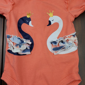 2pc Swan Outfit 0-3 months